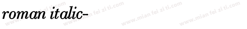 roman italic字体转换